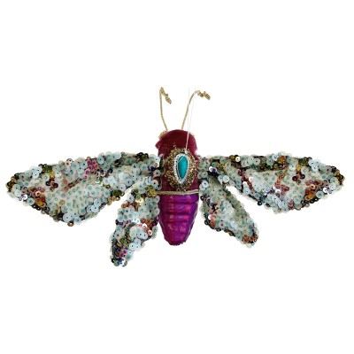 Zawieszka na choinkę motyl ćma cekinowa kolorowa 25 cm
