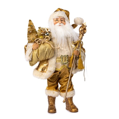 Święty Mikołaj złoty 50 cm