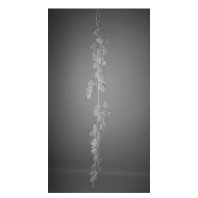 Łańcuch na choinkę biały liście 150 cm