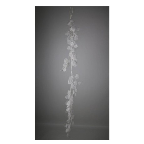 Łańcuch na choinkę biały liście 150 cm