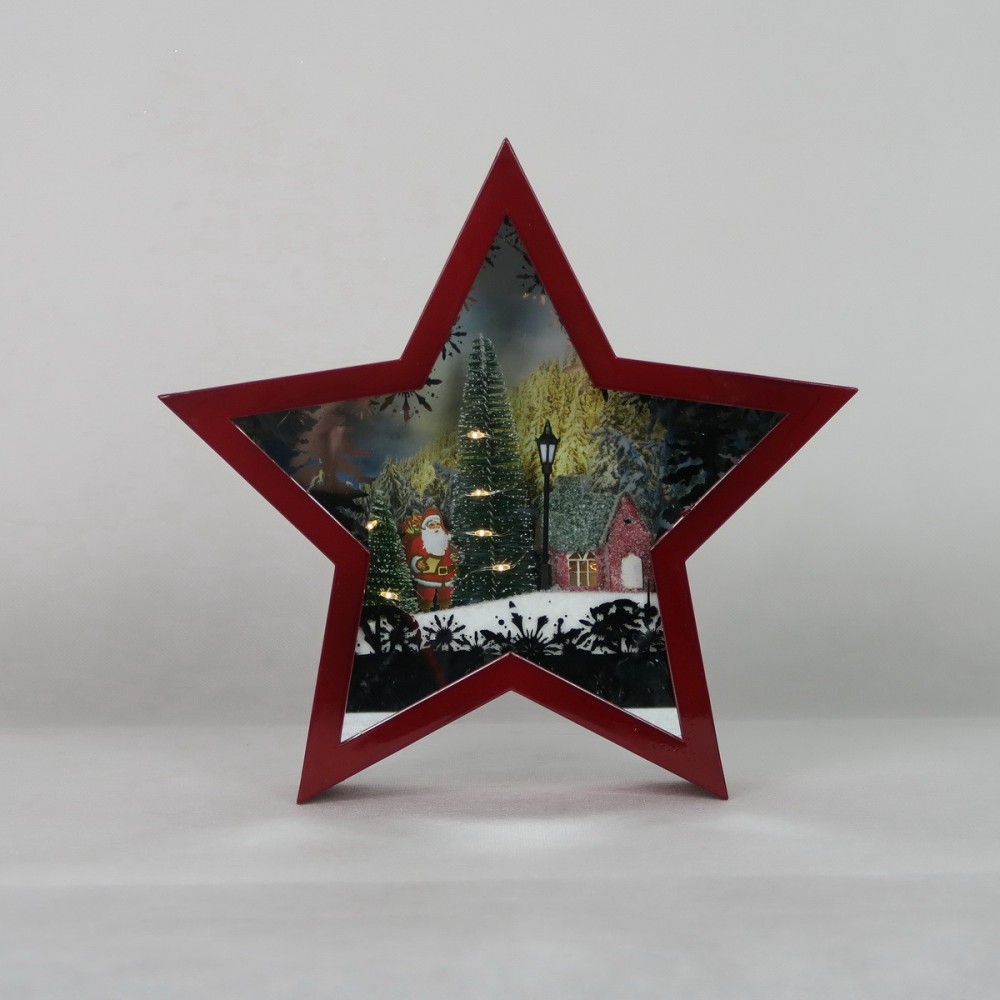 Świąteczna gwiazda czerwona - ozdoba świąteczna