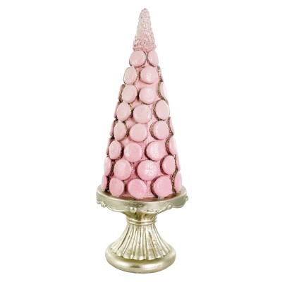 Tort candy macarons złoto - różowy 30 cm