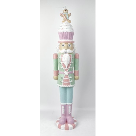 Dziadek do orzechów LED pastelowy candy 68 cm