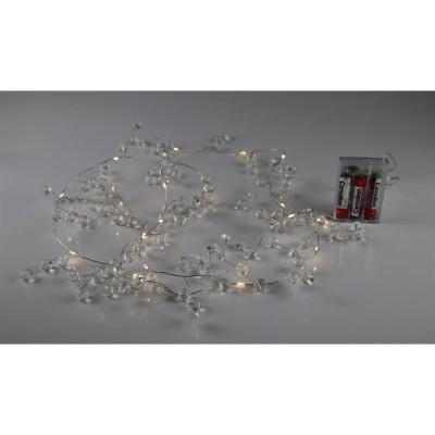Lampki LED z kryształkami na baterie 20 LED 2m