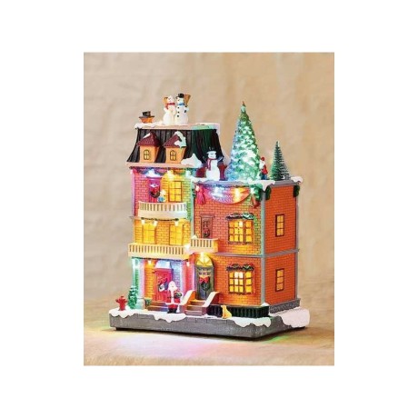 Pozytywka świąteczna domek 31 cm