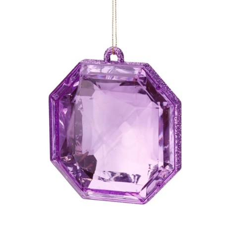 Zawieszka na choinkę klejnot fioletowy 10 cm