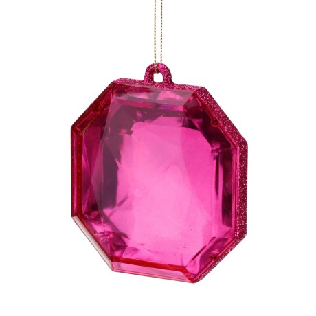 Zawieszka na choinkę klejnot fuksjowy 10 cm