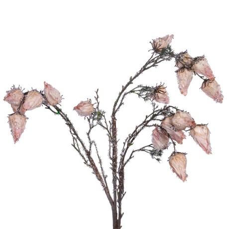 Gałązka ozdobna kremowo-różowa 118 cm