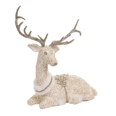 Jelonek siedzący kremowo - złoty 39 cm