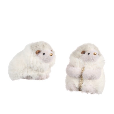 Zawieszka na choinkę jeż kremowy 12 cm
