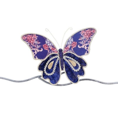 Motyl na choinkę granatowy 24 cm