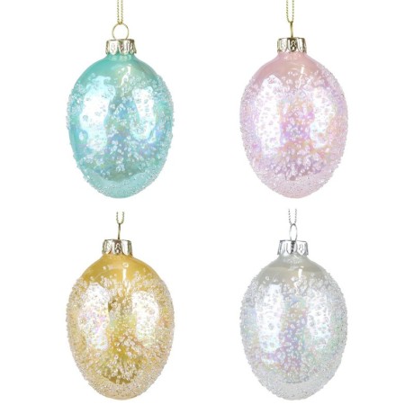 Szklane jajka zawieszki 9 cm zestaw 4 szt.