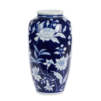 Wazon z porcelany niebiesko-biały 37 cm