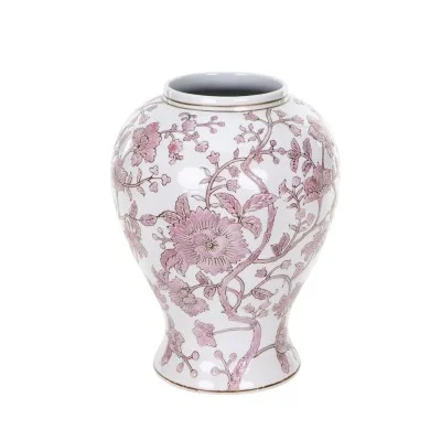 Wazon porcelanowy różowo-biały 33 cm