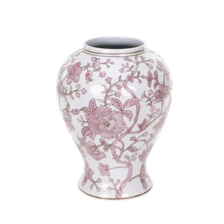 Wazon porcelanowy różowo-biały 33 cm
