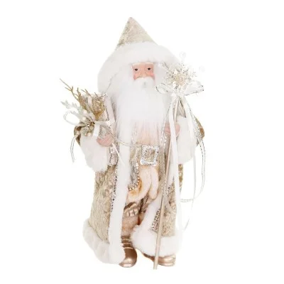 Dziadek Mróz kremowo - złoty figurka 51 cm