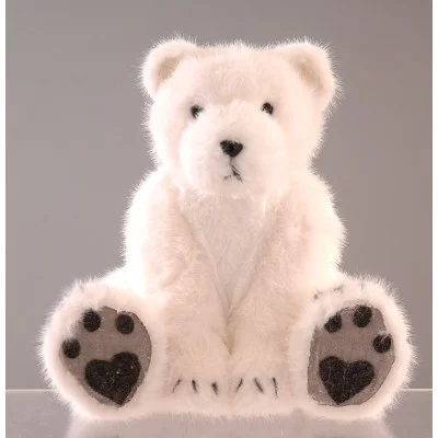 Miś polarny pluszowy siedzący 30 cm