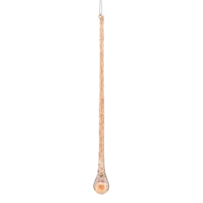 Zawieszka na choinkę szklana złoty sopel 24 cm