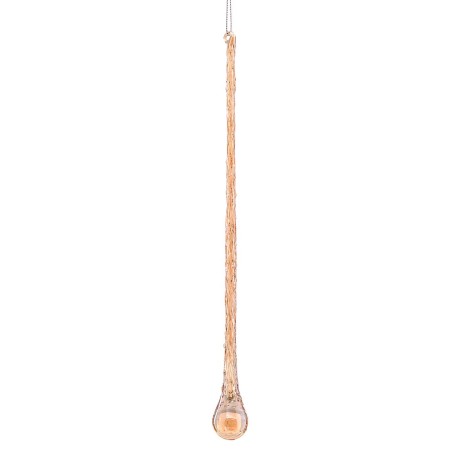 Zawieszka na choinkę szklana złoty sopel 24 cm
