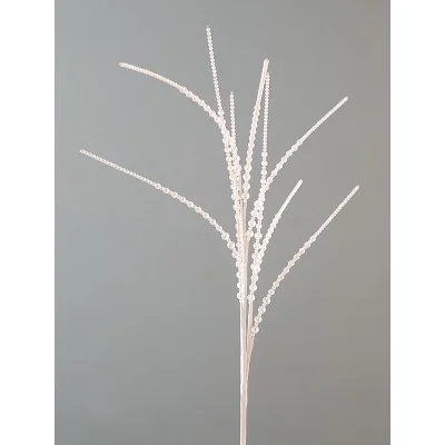 Gałązka ozdobna perełkowa biała 88 cm
