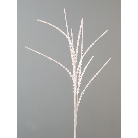 Gałązka ozdobna perełkowa biała 88 cm