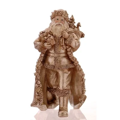 Święty Mikołaj złoty figurka 36 cm