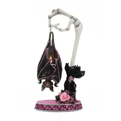 Figurka na Halloween ażurowy lampion nietoperz na świeczkę typu tealight 40 cm