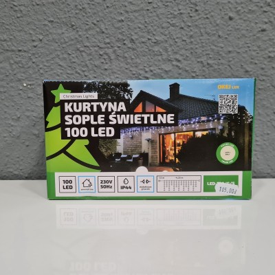 Kurtyna sople 100 Led ciepły biały