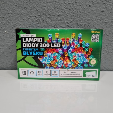 Lampki Diody 300 Led, z efektem błysku ciepły biały