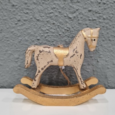 Figurka świąteczna - konik na biegunach
