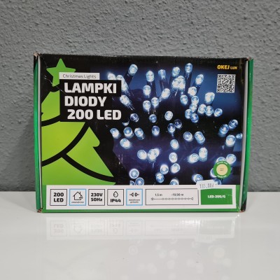 Lampki Diody 200 Led ciepły biały