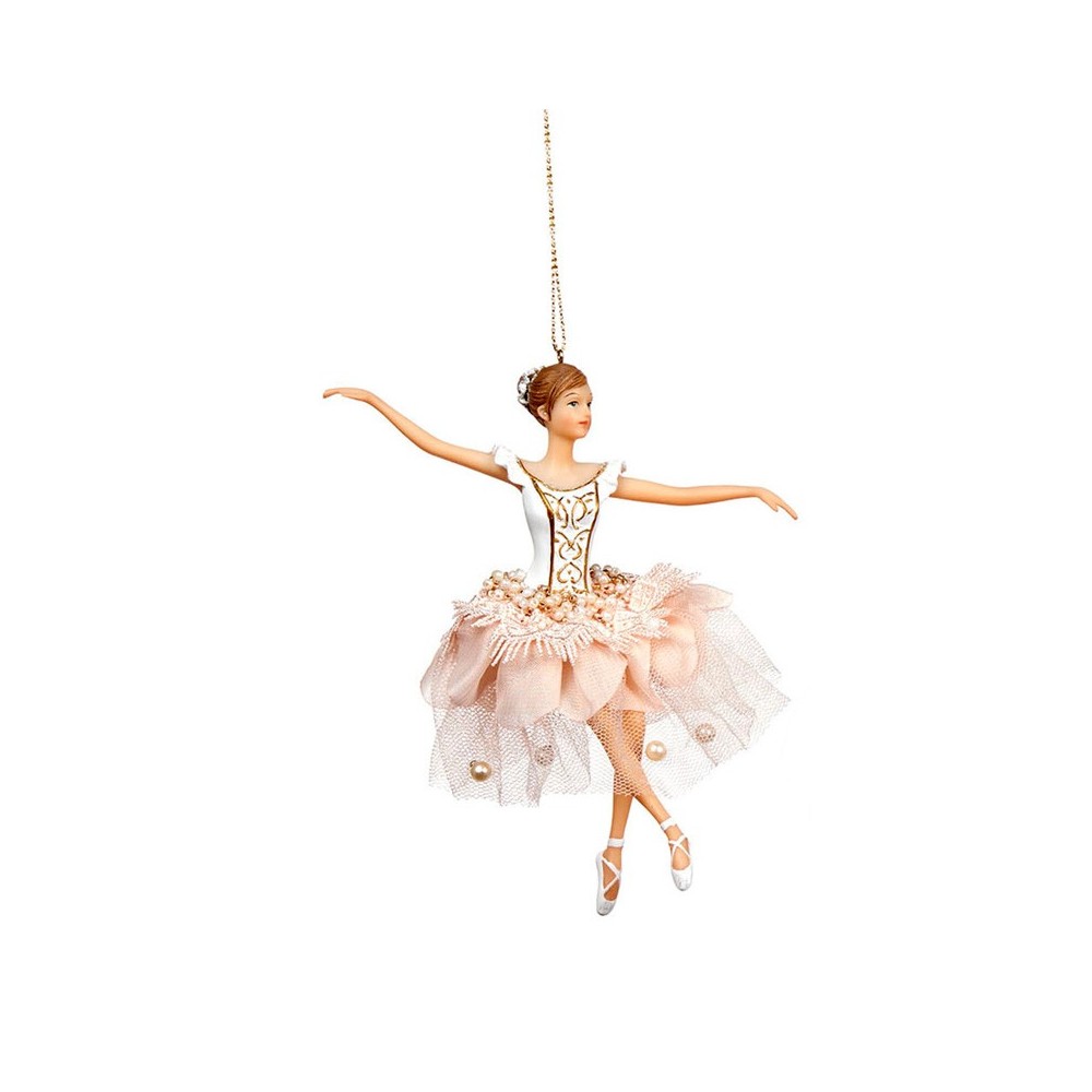 Baletnica na choinkę różowo - biała