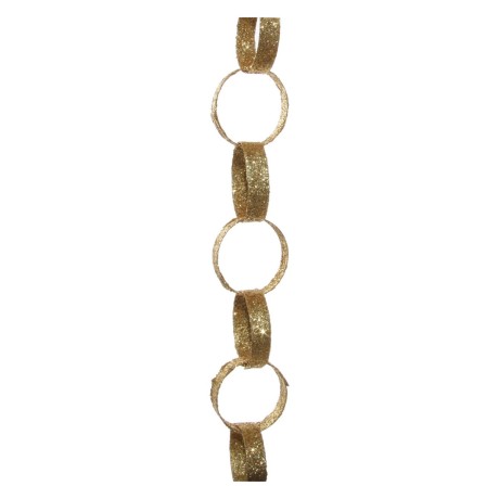 Łańcuch na choinkę złoty brokatowy 180 cm