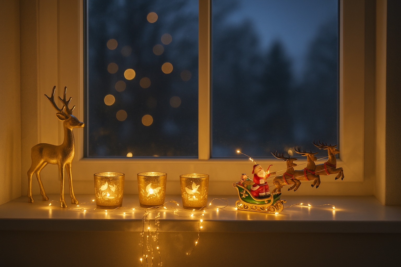 magiczne okno świateczne