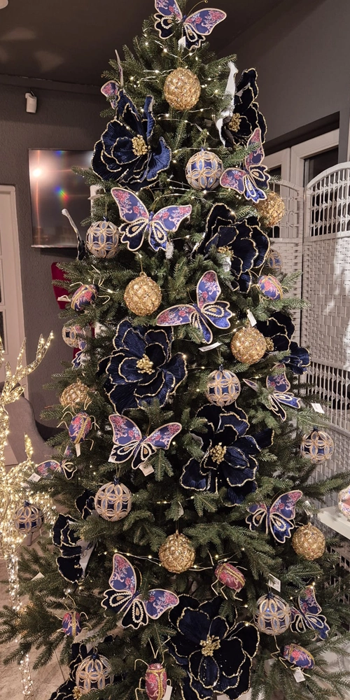 choinka bombki i motyle remidecor.pl