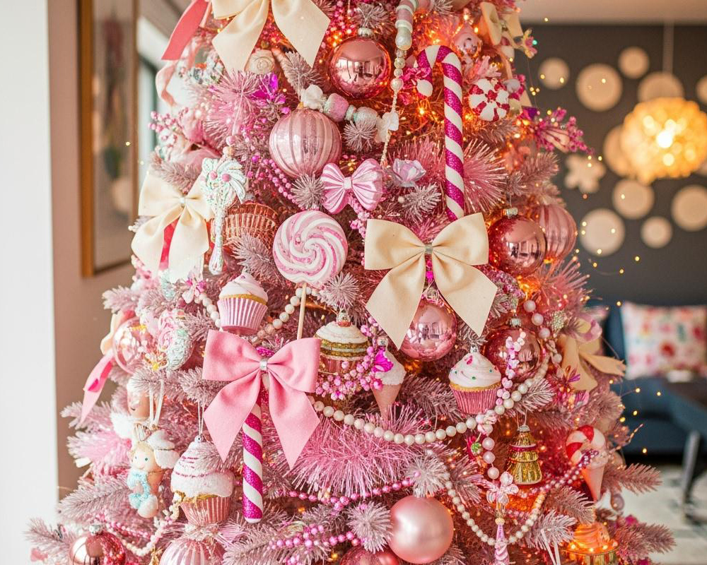 choinka w stylu candy cukierkowym